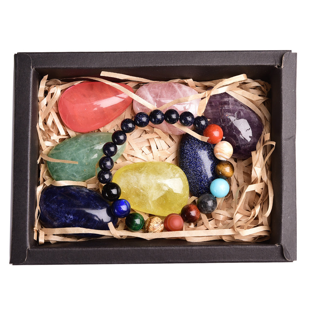 Rough polished bracelet exquisite gift box set