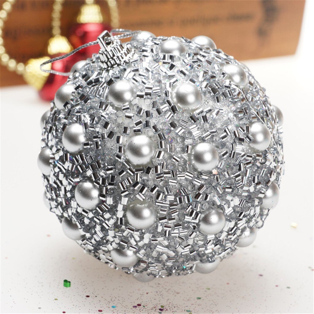 2022 1pcs 8cm Christmas Balls Rhinestone Glitter Baubles Christmas Balls Xmas Tree Ornament Decor Home Xmas Gift Ball Navidad
