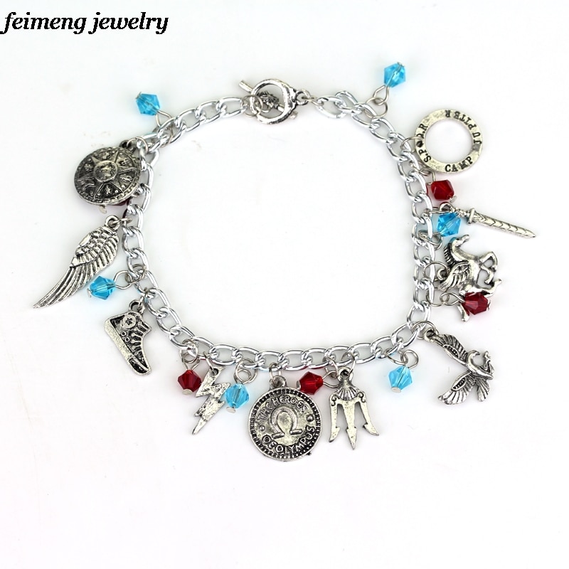 2022 New Design Percy Jackson charm Bracelet Alloy Jewelry Vintage Bracelet Link Chain Gift For Ladies Women Men