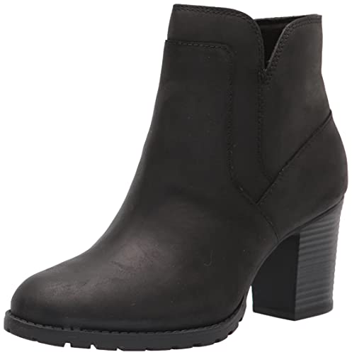 Clarks womens Verona Step Fashion Boot, Black Leather, 8.5 US