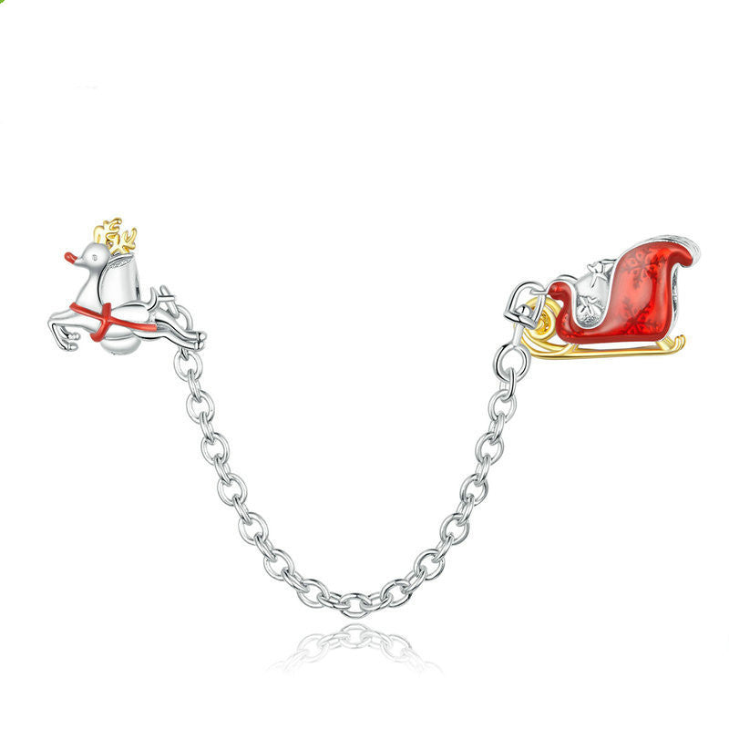 Christmas gift car 925 silver safety chain