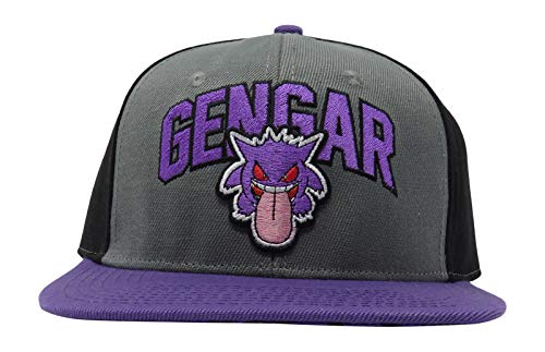 Bioworld Pokemon Gengar Embroidered Snapback Cap Hat Licensed Purple