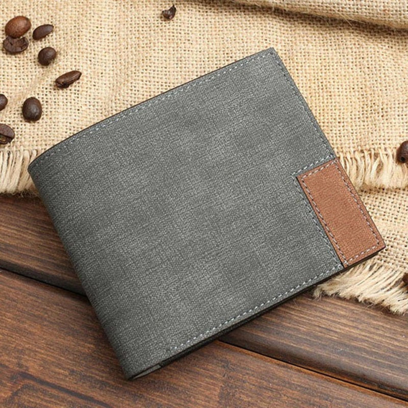 Custom Picture Wallet Men Short Leather Ultra-Thin Fashion Simple Diy Personalized Image Lettering Photo Purse Father's Day Gift