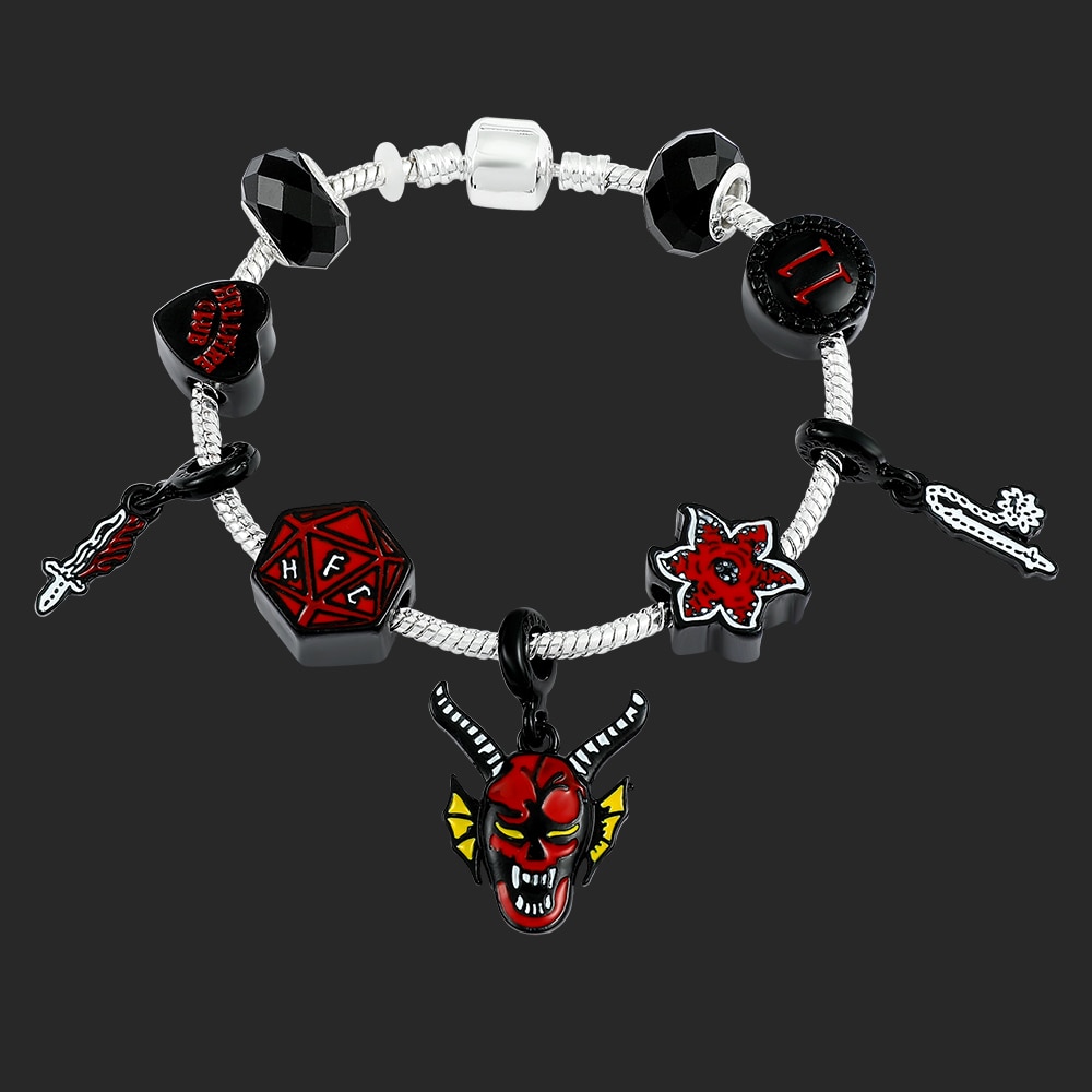 Hellfire Club Bracelet Eddie Munson Accessories Hellfire Club Charms Beads Bangle Bracelet for Fans Jewelry Gift