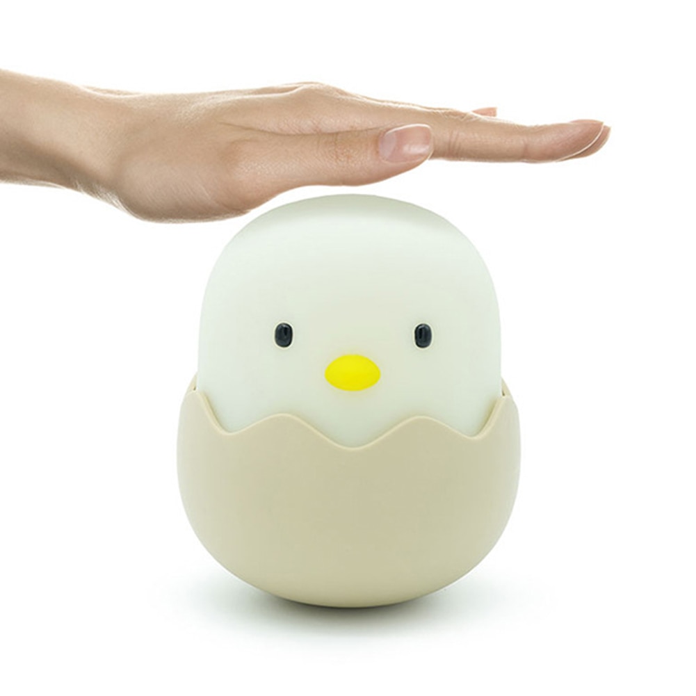 Led Children Touch Night Light Soft Silicone USB Rechargeable Bedroom Decor Gift Animal Egg Shell Chick Bedside Lamp Baby Light
