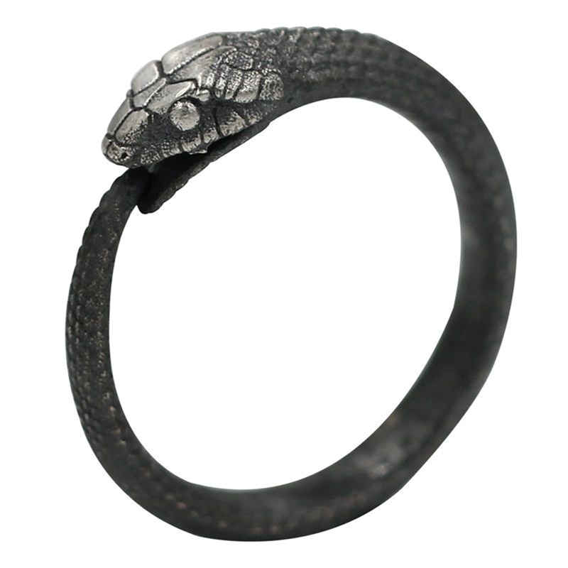 New Mukuro Original Design Live Mouth Ouroboros Ring Stainless Steel Dark Pioneer Male And Female Couple Birthday Party Gift
