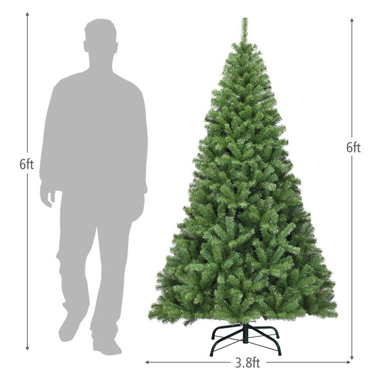 Premium Artificial Hinged PVC Christmas Tree with Metal Stand'