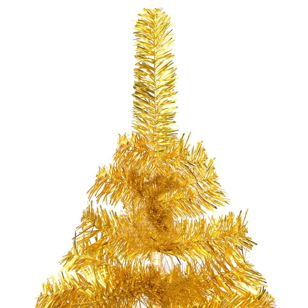 Artificial Christmas Tree with LEDs&Ball Set Gold 47.2" PET (329185+330097)