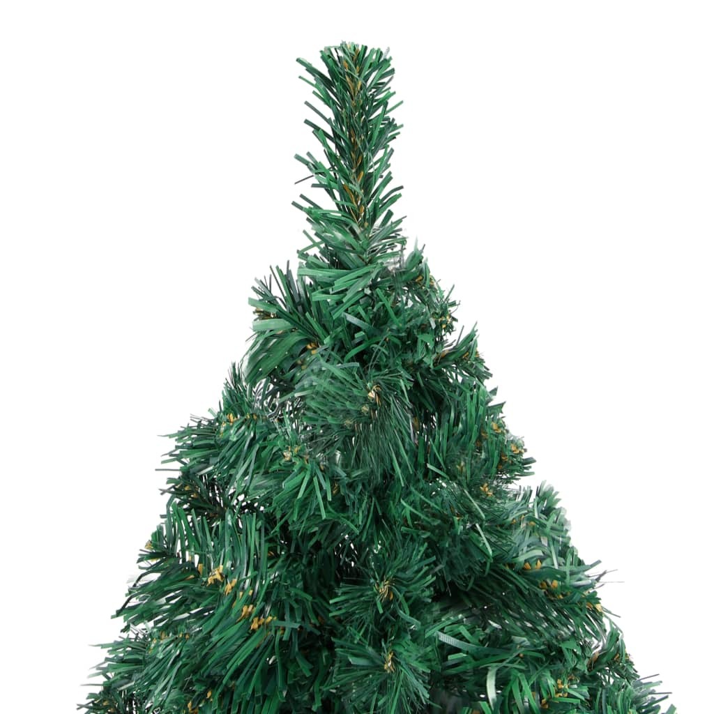 Artificial Christmas Tree with LEDs&Ball Set Green 70.9" PVC