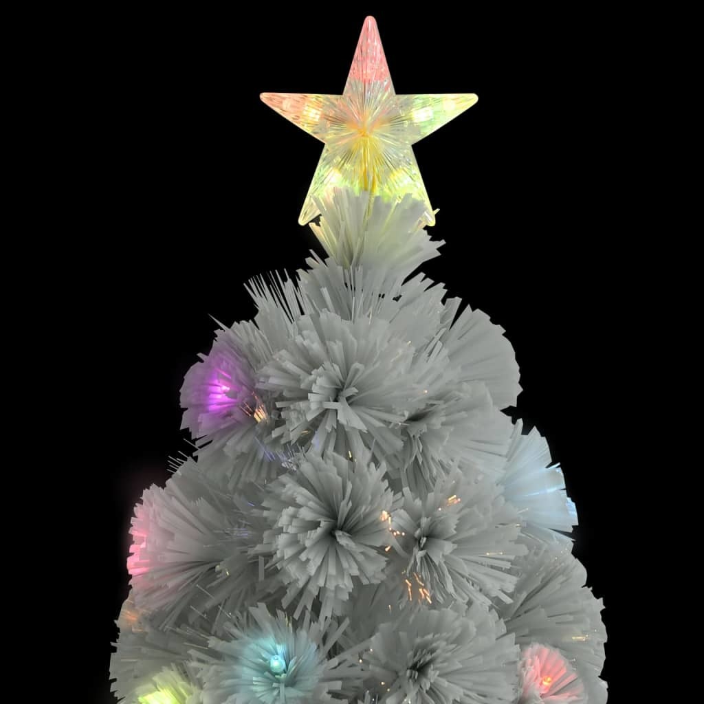 Artificial Christmas Tree with LED White 59.1" Fiber Optic