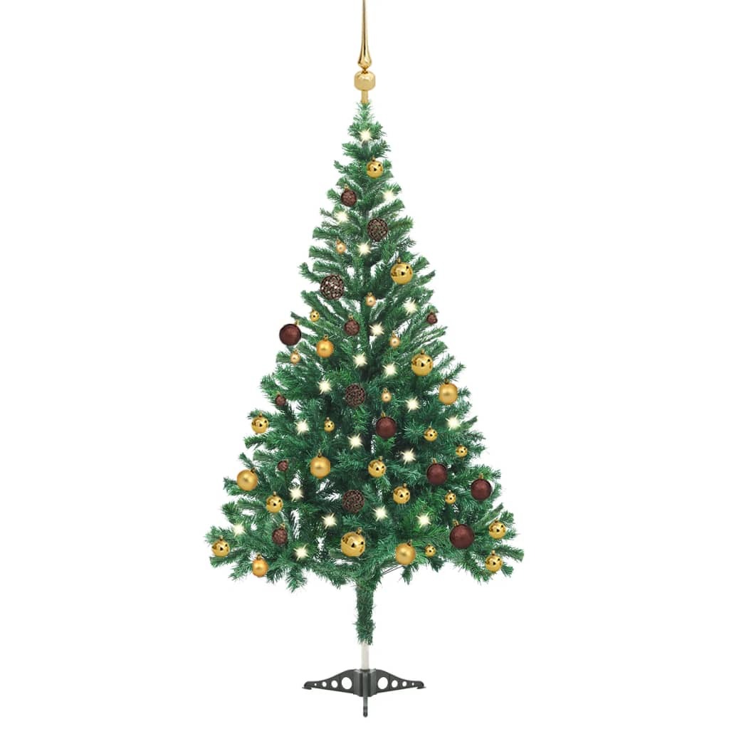 Artificial Christmas Tree with LEDs&Ball Set 70.9" 564 Branches
