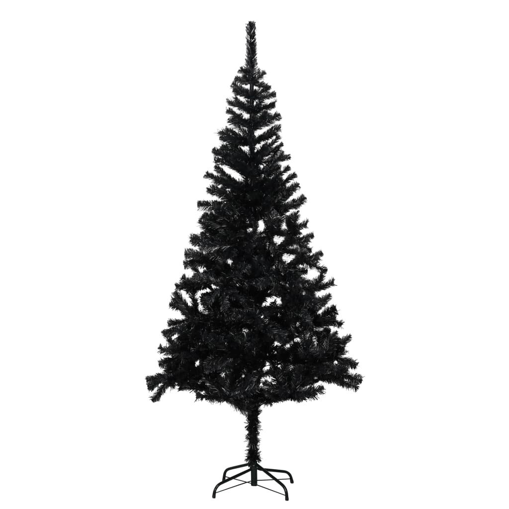 Artificial Christmas Tree with Stand Black 82.7" PVC