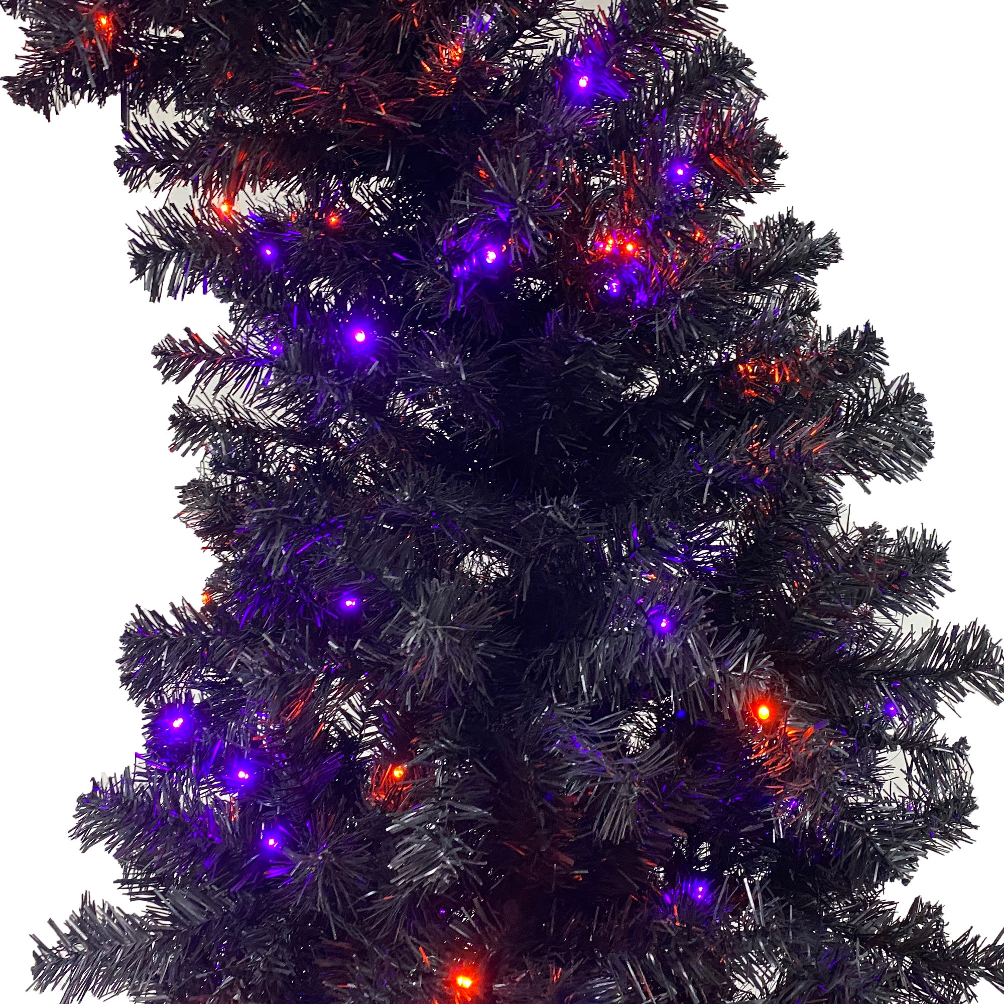 6FT Hinged Fraser Fir Artificial Fir Bent Top Christmas Tree, Bendable Grinch Style Christmas Tree Holiday Decoration w/1,080 Lush Branch Tips, 250 LED Lights