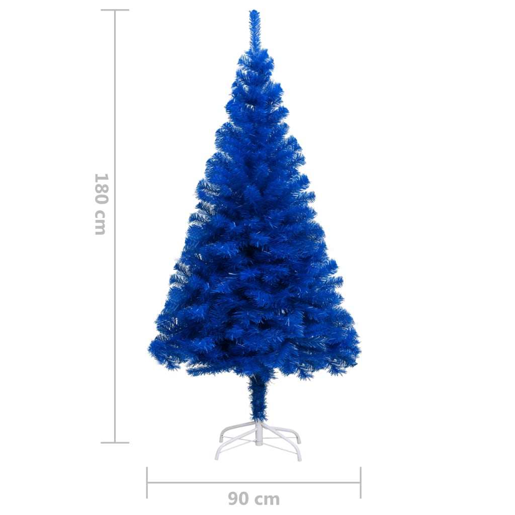 Artificial Christmas Tree with Stand Blue 70.9" PVC