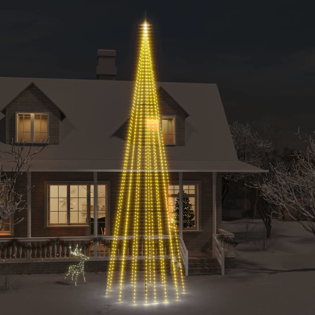 Christmas Tree on Flagpole Warm White 1134 LEDs 315"