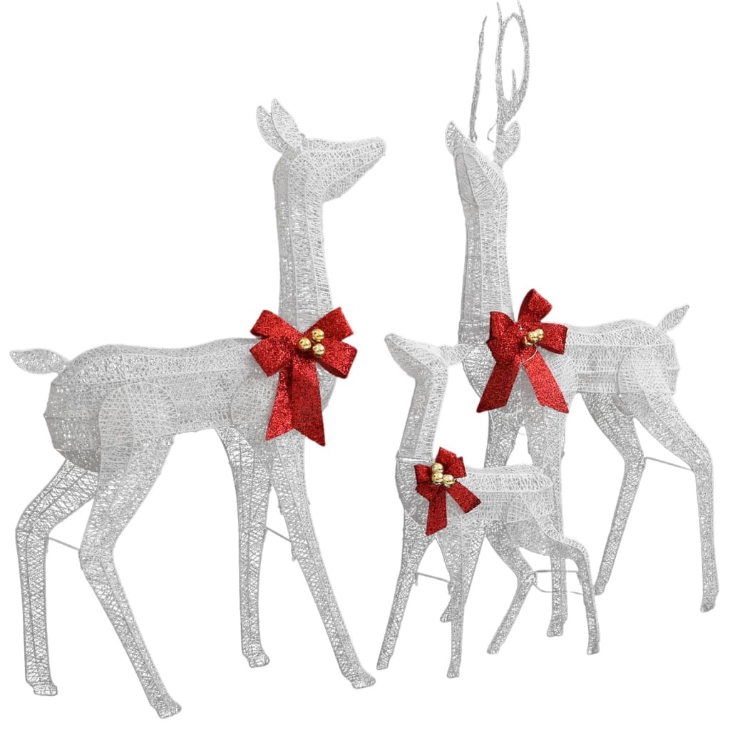 Reindeer Family Christmas Decoration Silver 201 LEDs