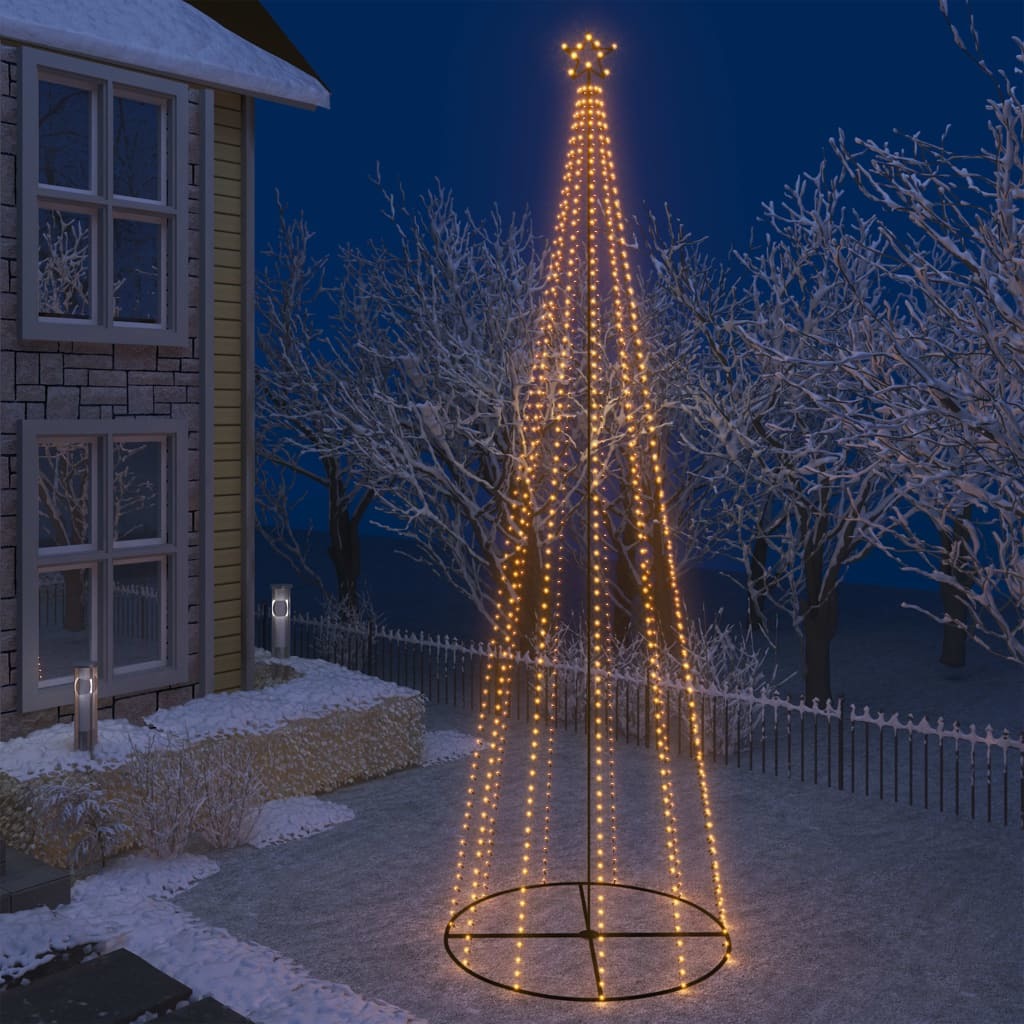 Christmas Cone Tree Warm White 732 LEDs 63"x196.9"
