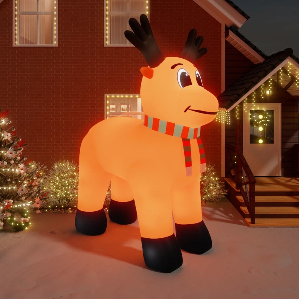 Christmas Inflatable Reindeer with LEDs 196.9"