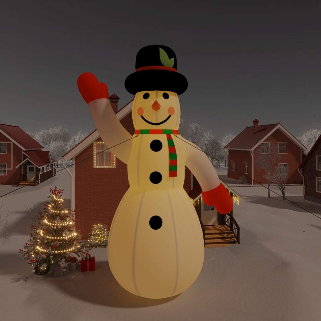 Christmas Inflatable Snowman with LEDs 393.7"