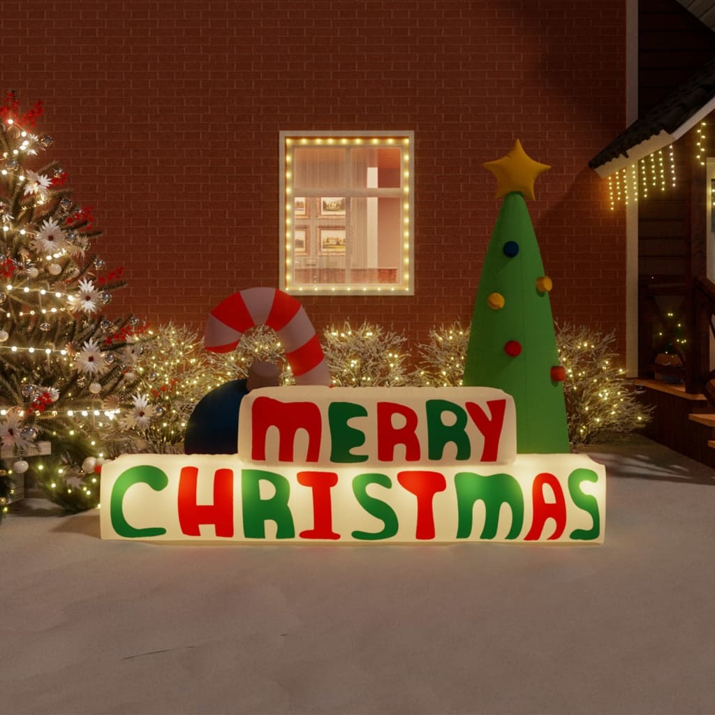 Inflatable Merry Christmas Decoration LED 77.6"