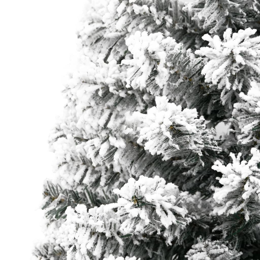 Slim Artificial Half Christmas Tree with Flocked Snow 47.2"