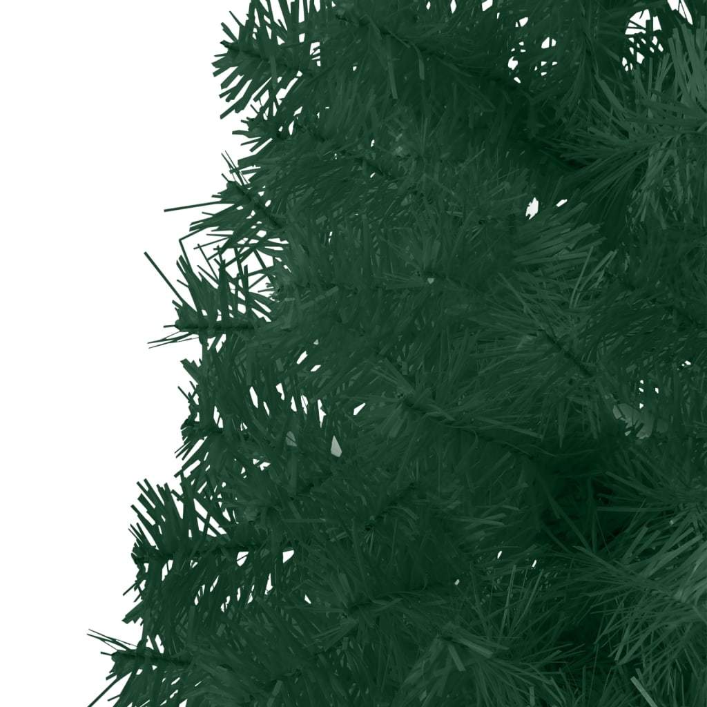 Slim Artificial Half Christmas Tree with Stand Green 47.2"