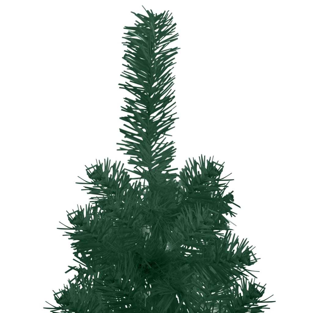 Slim Artificial Half Christmas Tree with Stand Green 94.5"