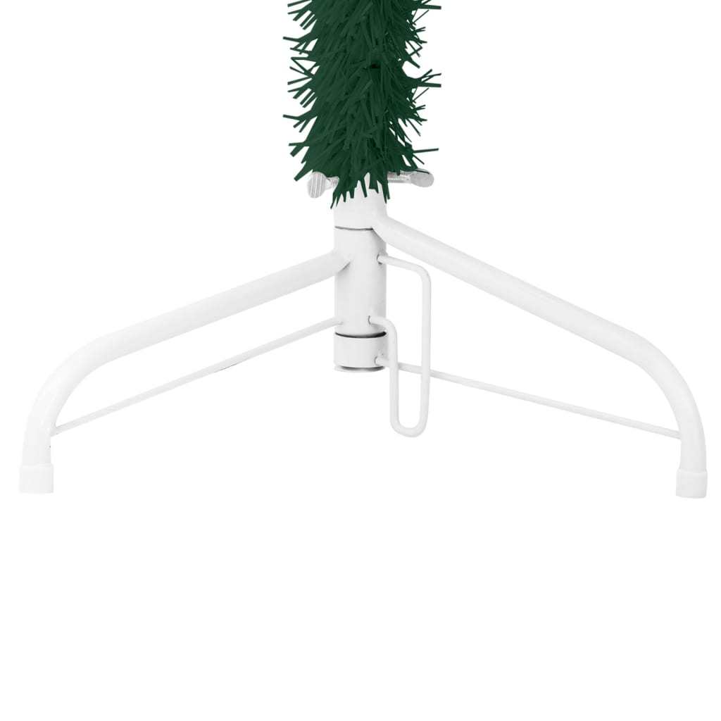 Slim Artificial Half Christmas Tree with Stand Green 94.5"
