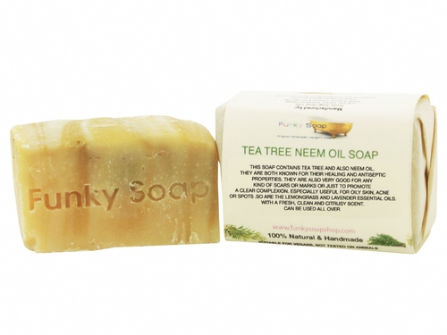 Tea Tree and Neem Oil Soap, Natural and Handmade, 30/65/120g